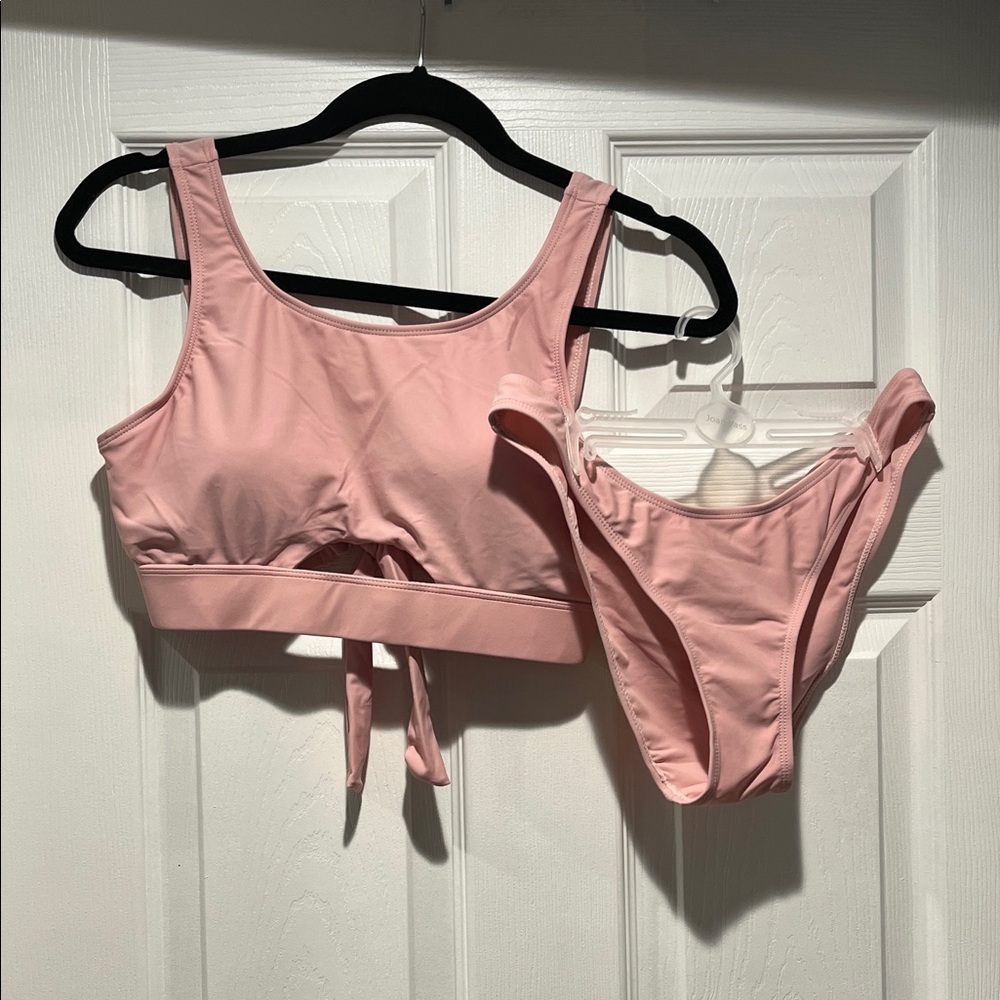 Joan Vass Pink Bikini Set